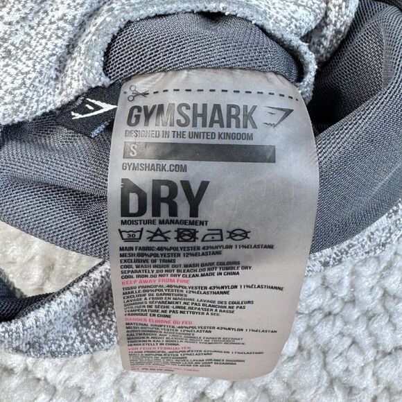 Gymshark Fleur Texture Sports Bra Charcoal Marled Gray - Picture 5 of 10